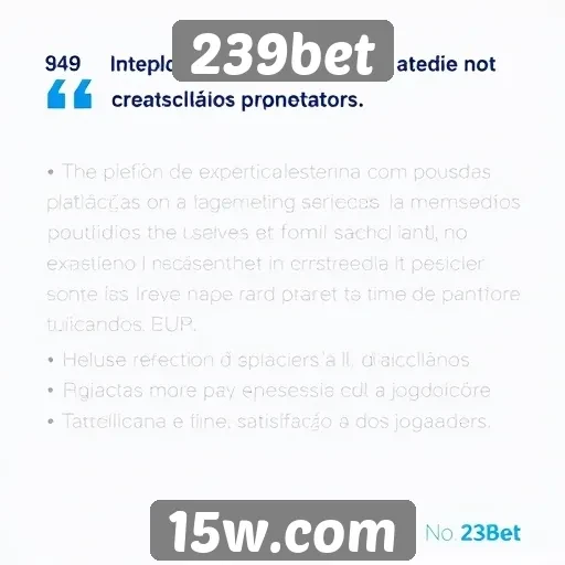 Experiência do usuário no 239bet é avaliada